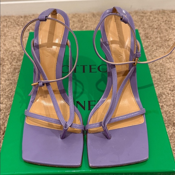 Bottega Veneta Lavender Strappy Heels main image 6